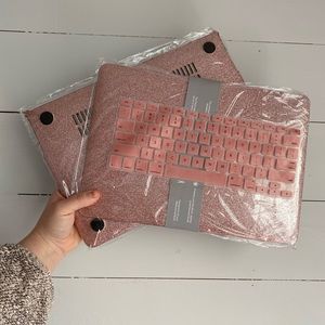Rose Gold MacBook Air Case and Keyboard Cover